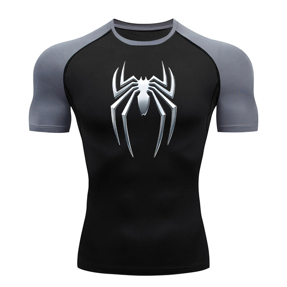 Herren Sommer Fitness Kompressions-T-Shirt 2026 Neuer Street-Style Rundhals Schnelltrocknend Kurzarm Geeignet für Laufen und Training