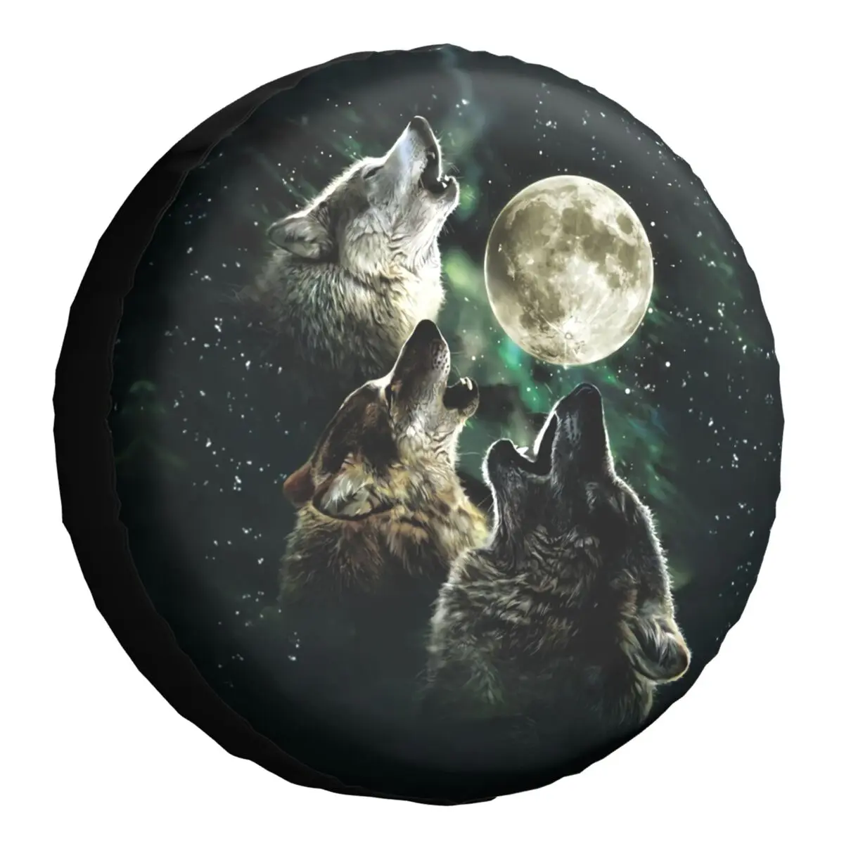 Three Wolf Moon By Antonia Neshev DecalGirl Spare Wheel Tire Cover Case Bag for Jeep Pajero Vehicle Accessories 14