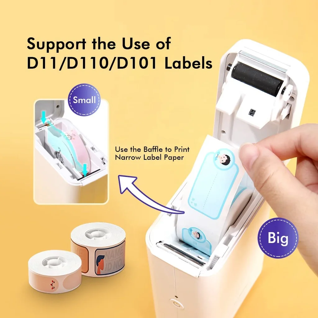 NIIMBOT White Sticker Roll For D101 Bluetooth Printer To Print Name Tag Kitchen Sticker Water-Proof Oil-Proof Mini Labels Roll