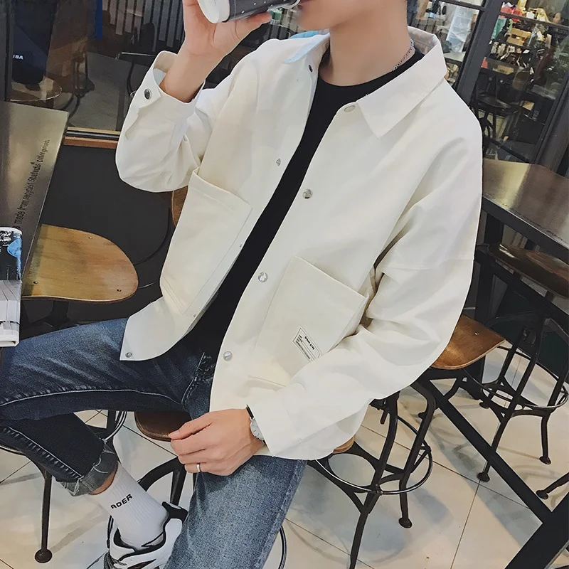 Spring Autumn Men's Jacket Korean Style Trendy Workwear Ins Super Popular Retro Japanese Style Internet Celebrity Student Coat