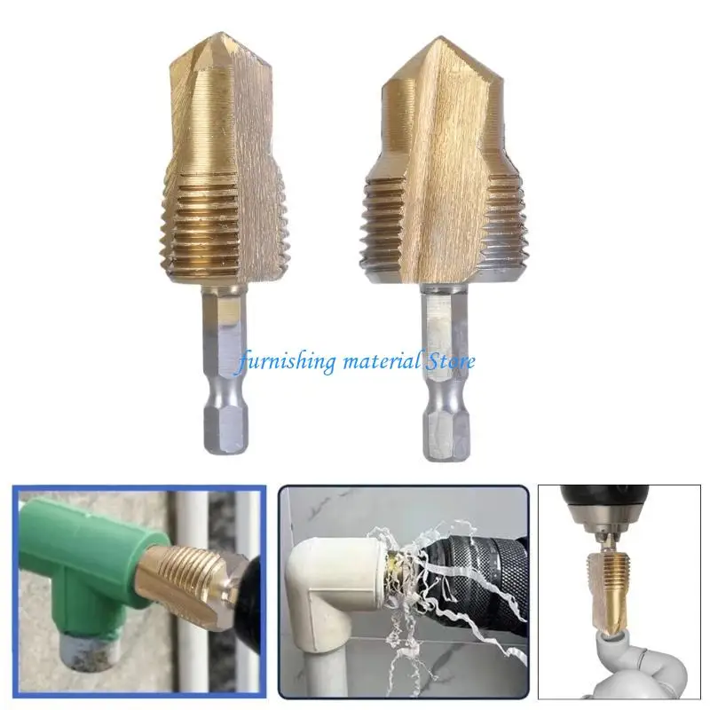 

Y5GD 2Pcs Shank Drill Bits 3/4" Pipe Lifting Reaming Tool Set