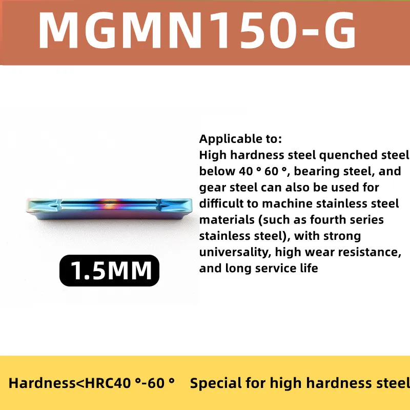 10PCS MGMN150-G MGMN200-G MGMN250-M MGMN300-M MGMN400-M MGMN500-M  Nano Blue Grooving Insert CNC Lather Tool