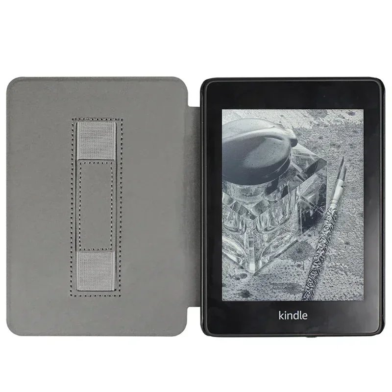 Leather Case for Kindle 11th Generation 2022 6 Inch C2V2L3 + Screen Protector Hand Strap Funda Ebook Auto Wake Sleep Smart Cover