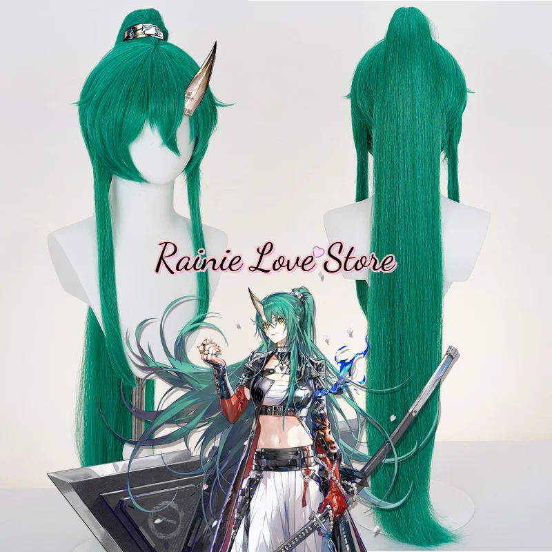 

Game Arknights Hoshiguma Cosplay Wig Hoshiguma the Breacher Cosplay Wig Long Green Hair For Hallowmas Party Adult Women Men
