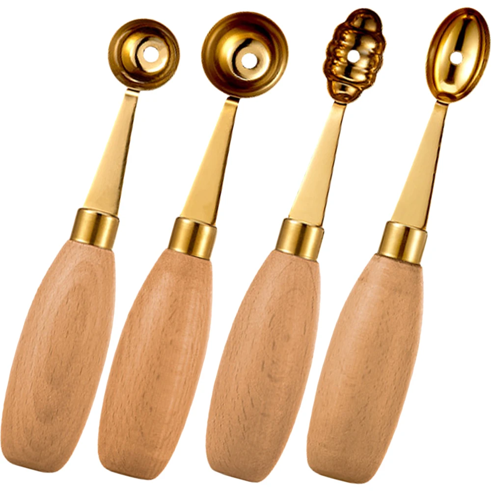 

4pcs Fruit Baller Watermelon Slicer Tool Stainless Steel Kitchen Dessert Ball Spoon Gadgets Lightweight Easy Clean