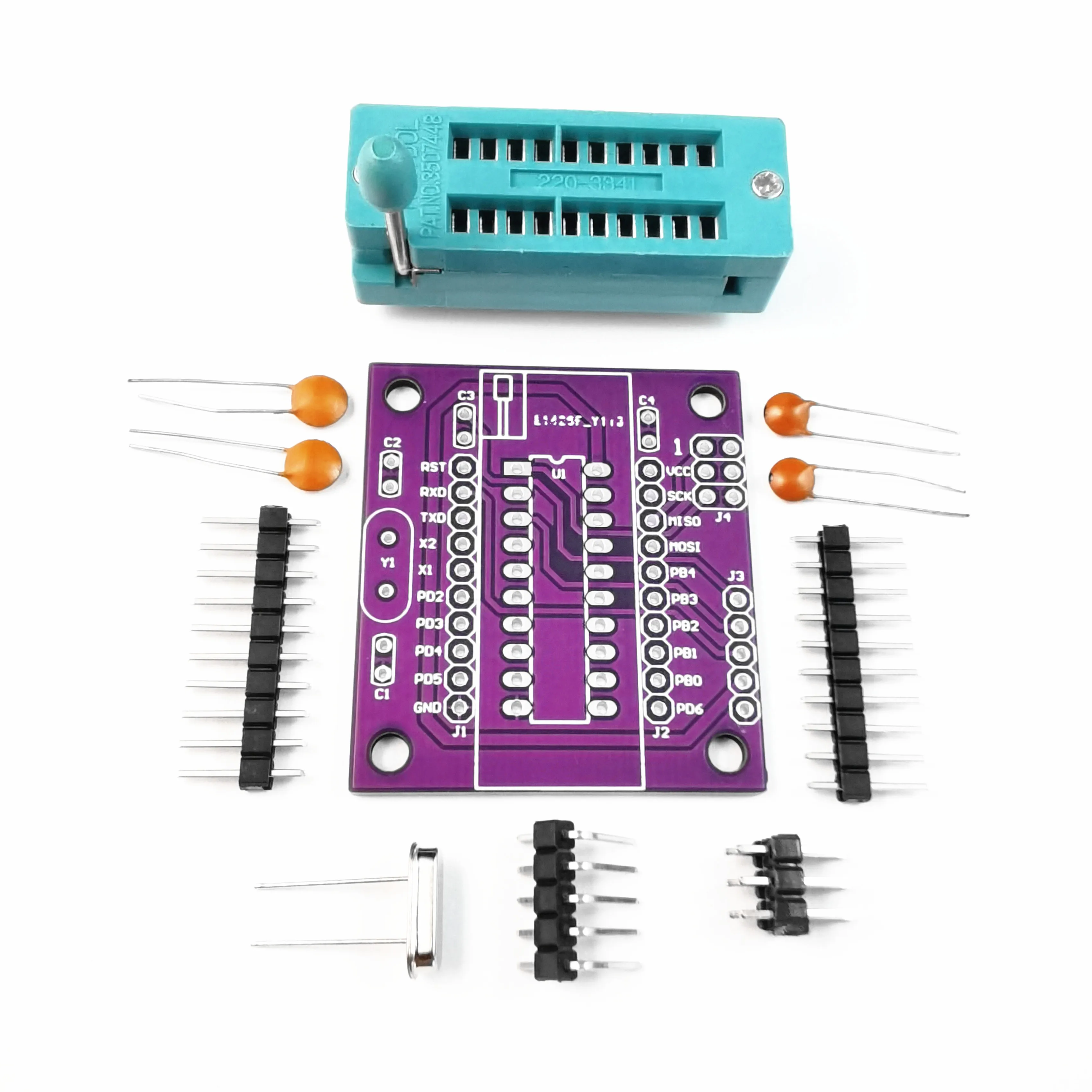 miniCore ATtiny2313/4313/A/V-10PU DIP20 Minimum System Board Can Make Arduino Programming Block With ISP6 and Serial Inteface