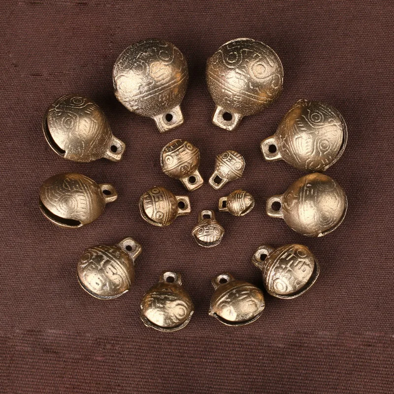 Antique Bronze Brass Metal Jingle Tinkle Bells 9mm 11mm 14mm 16mm 18mm 20mm 22mm 25mm 28mm DIY Craft Pendants Beads