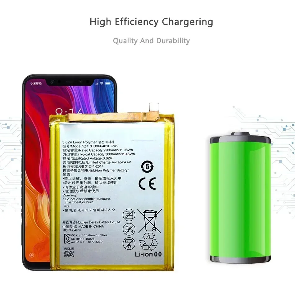 Battery For Huawei P8 P9 P10 P20 P30 P40 Pro lite Max Plus/P smart 2019/Y5 Y6 II Y7 Y9 pro Prime 2017 2018 2019/A199 C8815 G606