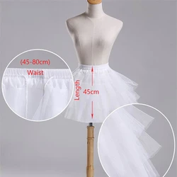 Jupon de Ballet en Tulle de Qualité Supérieure, Blanc et Noir, Jupe Lolita Courte à Volants, Sous-Jupe, Accessoires Non Définis