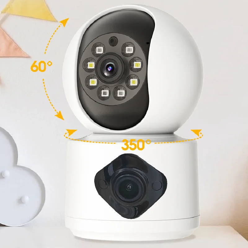 YI Lot APP 4MP Dual Lens Full Color  Wireless PTZ IP Dome Camera AI Humanoid Detection Intercom Baby Monitor
