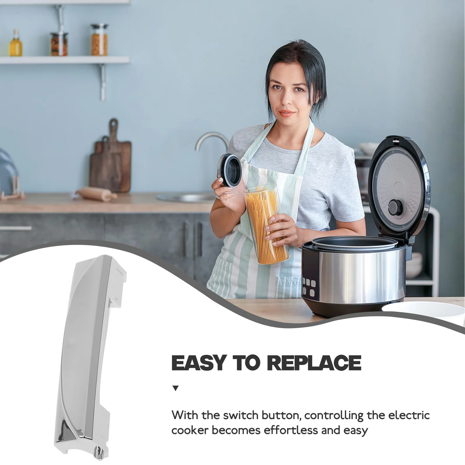 

Electric Cooker Switch Universal Electroplate Rice Cooker Button Replacement Accessories Control Parts