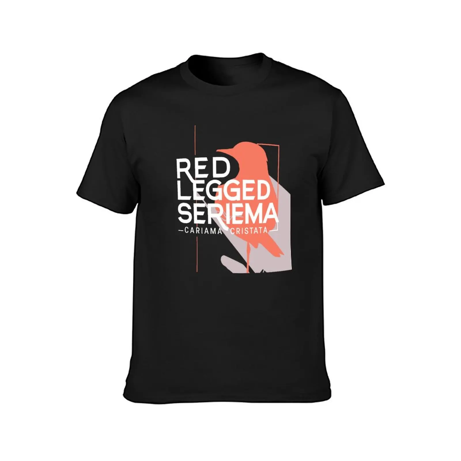 Red Legged Seriema Bird T-Shirt summer clothes summer top mens t shirt graphic