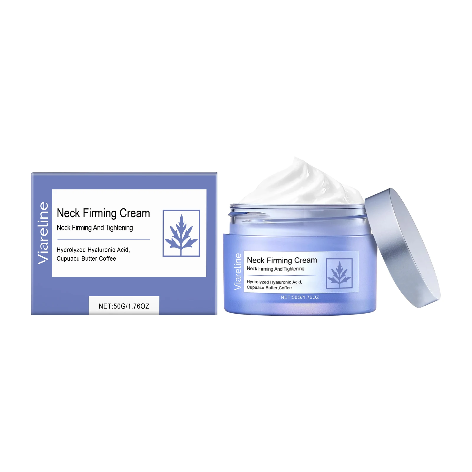 Viareline تشديد رفع الرقبة كريم تفتيح الخطوط الدقيقة الرقبة تجديد إزالة الذقن المزدوجة سطع السلس مرطب الرقبة كريم #2