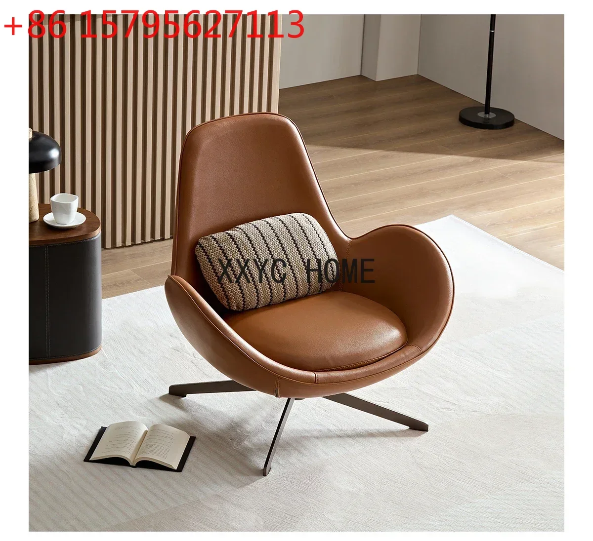 

Итальянское дизайнерское кресло в стиле ретро, поворотное, современное, для дома, спальни, для отдыха и досуга