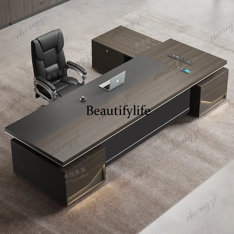 A68Boss office desk and chair combination simple modern president manager desk large desk office furniture