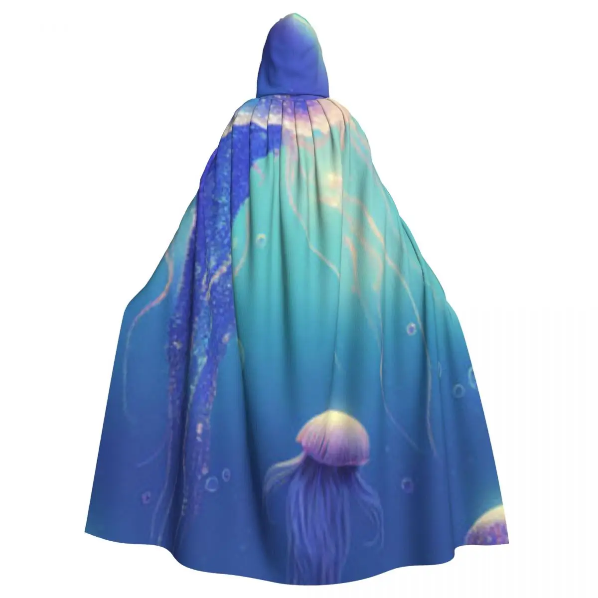 Witch Cloak Jellyfish In The Sea Halloween Cosplay Costume Unisex Adult Cloak Retro Ages Cape