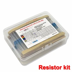 600PCS 30Values x 20PCS 1% 1/4 W resistor pack set diy Metal Film Resistor kit use colored ring resistance (10 ohms~1 M ohm)