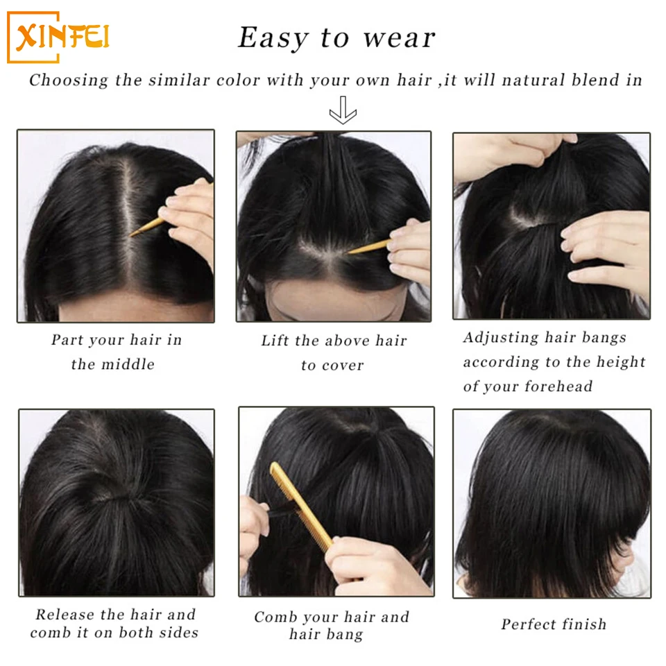 Synthetic Bangs Wig Piece Female Age Reduction French Air Bangs Fluffy Invisible Wool Roll Wig Patch