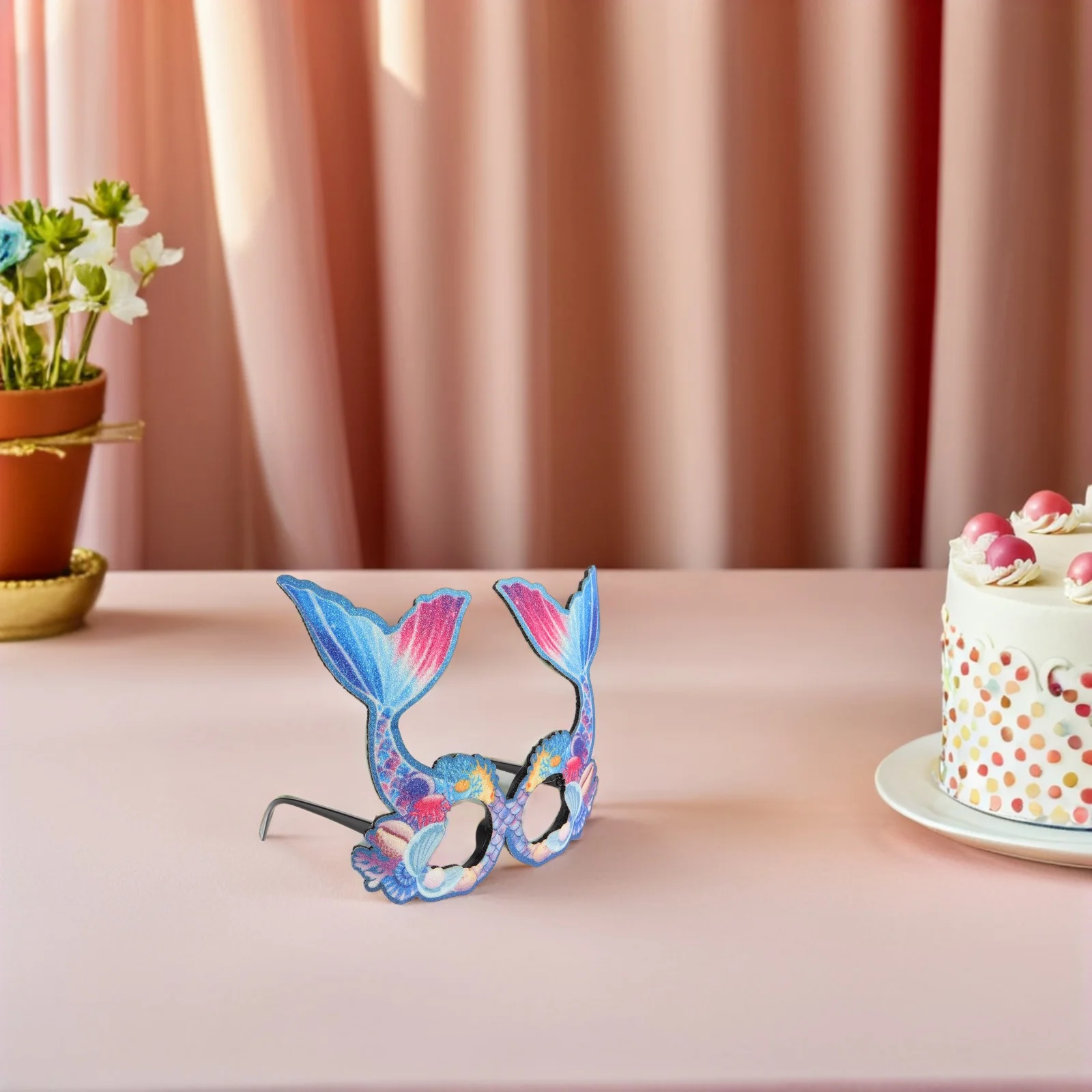 

4Pcs Mermaid Sunglasses Ocean Themed Party Eyewear Novelty Beach Glasses Summer Tropical Luau Decorations Party Eyewear