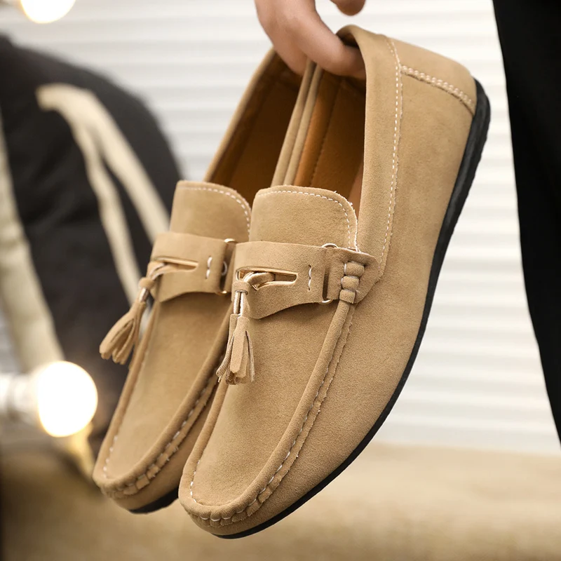 

Luxury Brand Mens Loafers Leather Men Casual Shoes Breathable Slip on Boat Driving Shoes Fashion Formal Business Shoes
