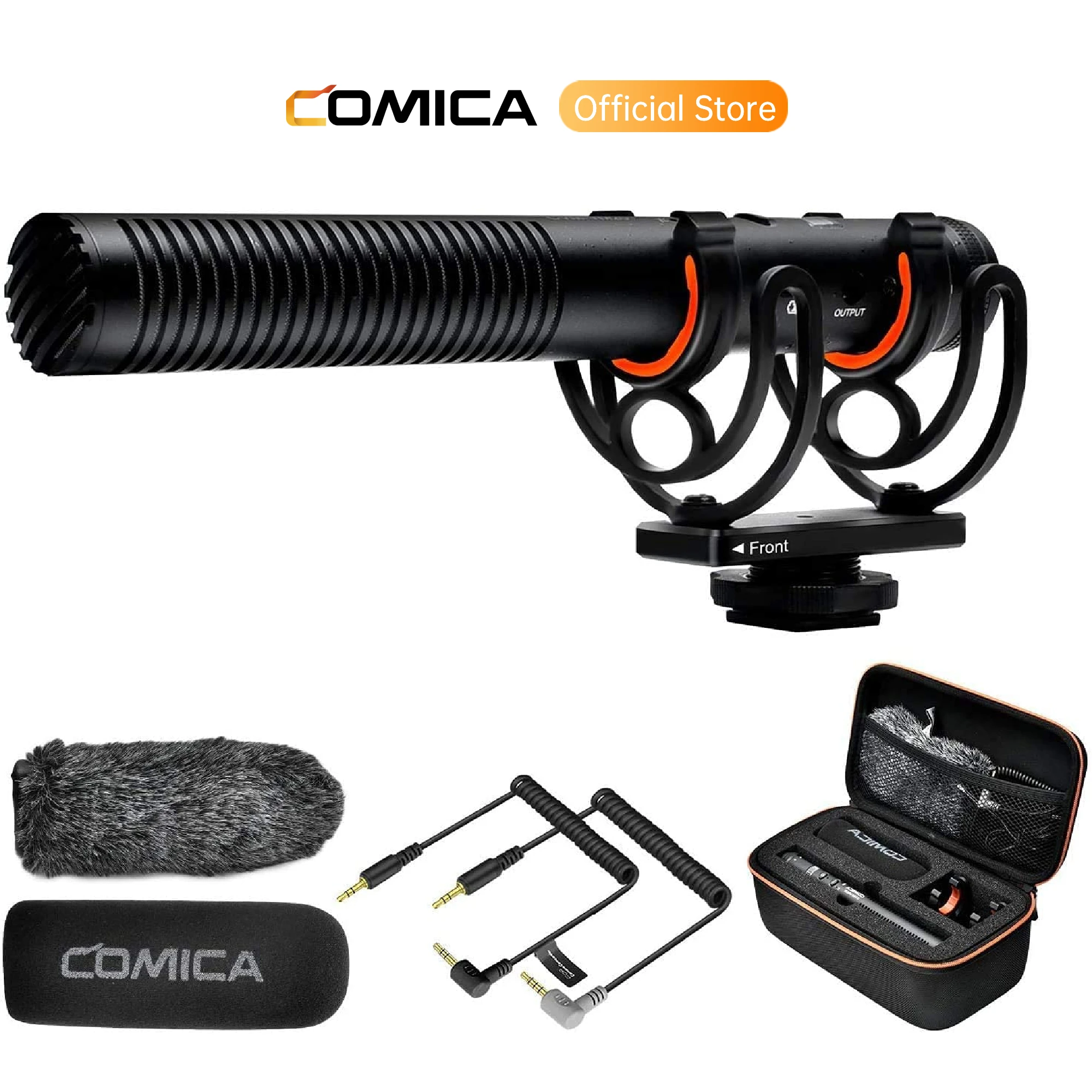 COMICA VM20 Shotgun Microphone, Professional Super Cardioid Microphone with Shock Mount, Camera Microphone For Video Record