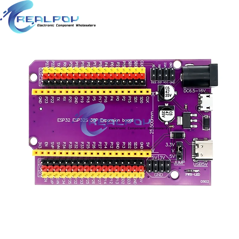 38Pin Expansion Board for ESP32 Development Board Internet of Things Wifi BT Module Dual-core CPU Low Power Consumption ESP-32