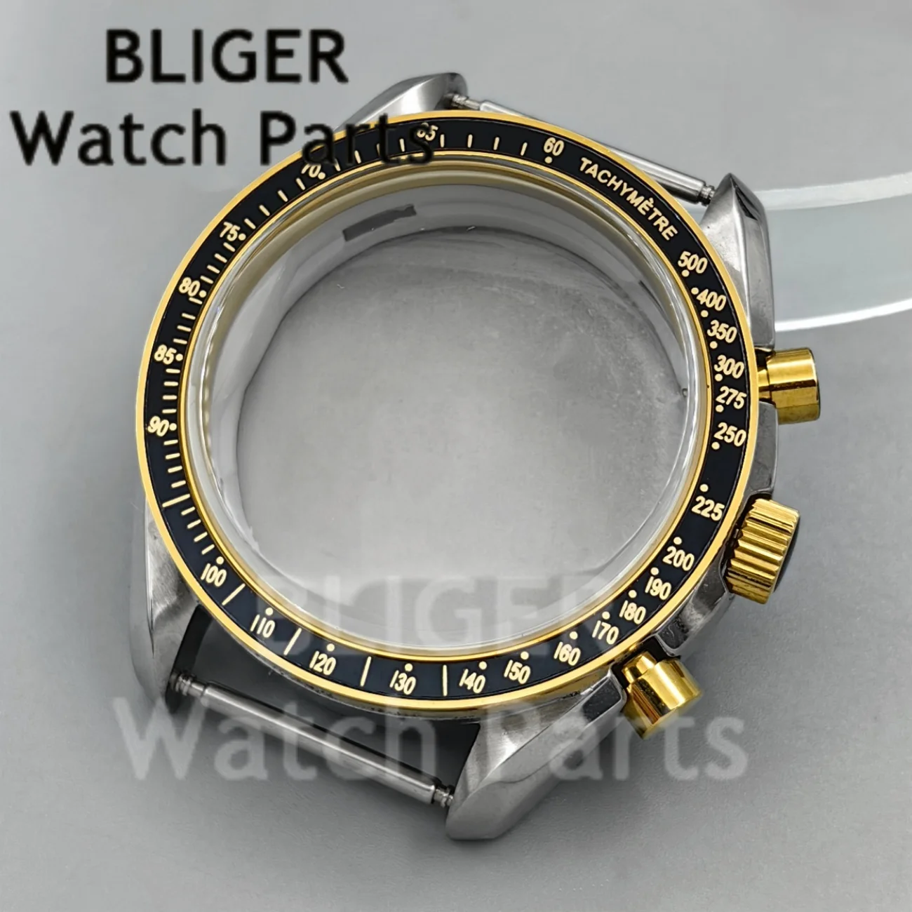 VK63 Chronograph Case 40mm Two Tone Gold /Rose Gold/Blue Watch