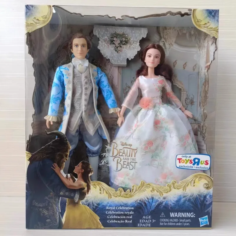 Disney Princess Figure Beauty and The Beast Belle Wedding Dress Model Pretend Play Children Toy