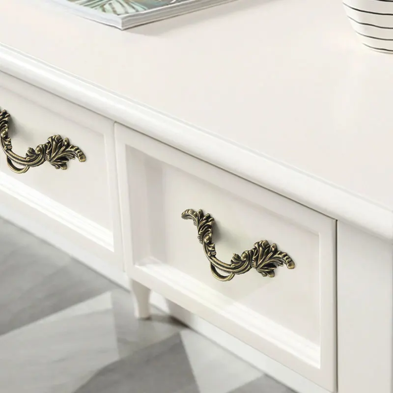 MFYS Zinc Alloy Furniture Handles White Handle for Cabinets and Drawers Vintage Wardrobe Pulls Door Knobs Cabinet Hardwaren Pull image 4