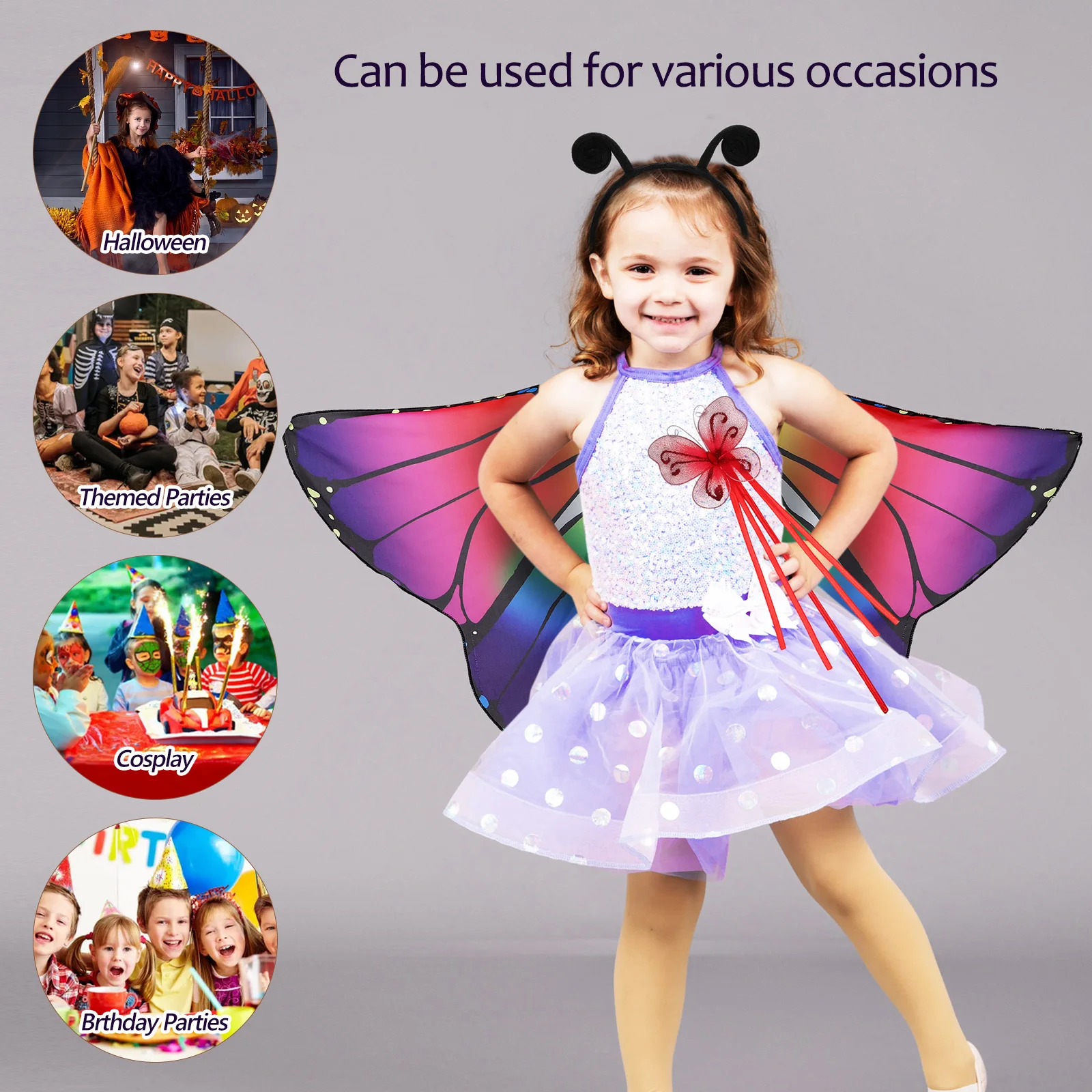 

1 set 1 Set Butterfly Costume Accessories Butterfly Wings Cloak Costume Accessories Animal Cape Cosplay Decor For Girls