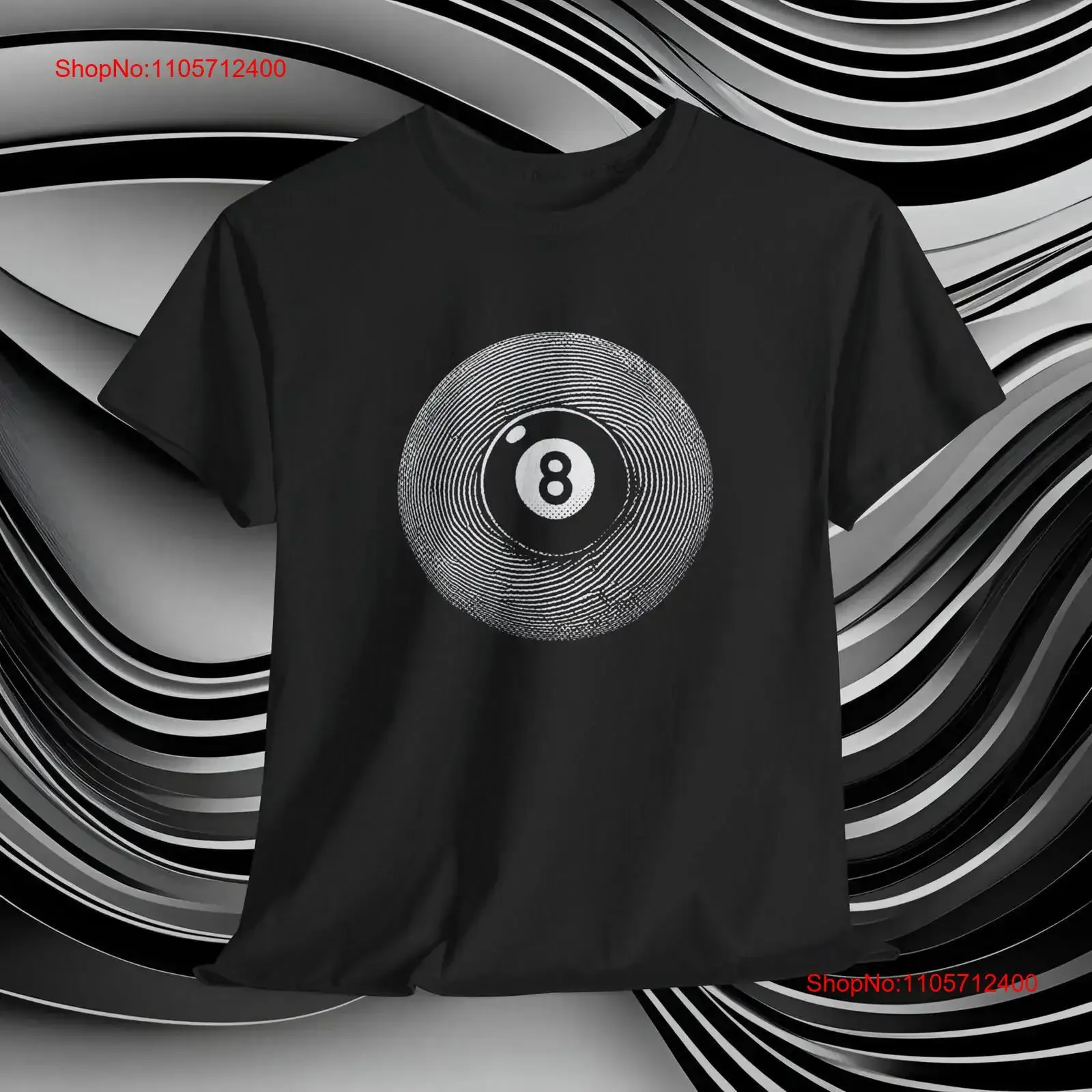 Cool 8 Ball Heavy Cotton T Shirt Lucky Pool FingerprinT Interesting Colors Lover Unique vintage Washed Stylish Unisex