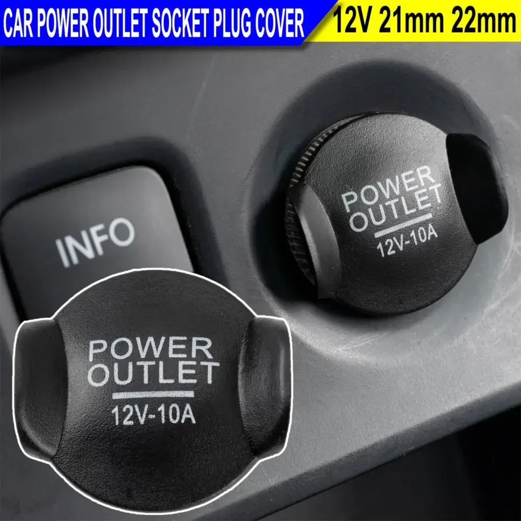 Lighter Cigarette Power Socket Plug Outlet Cover 21mm 22mm 12V Auto Universal Cap Car Accessories Styling Dustproof