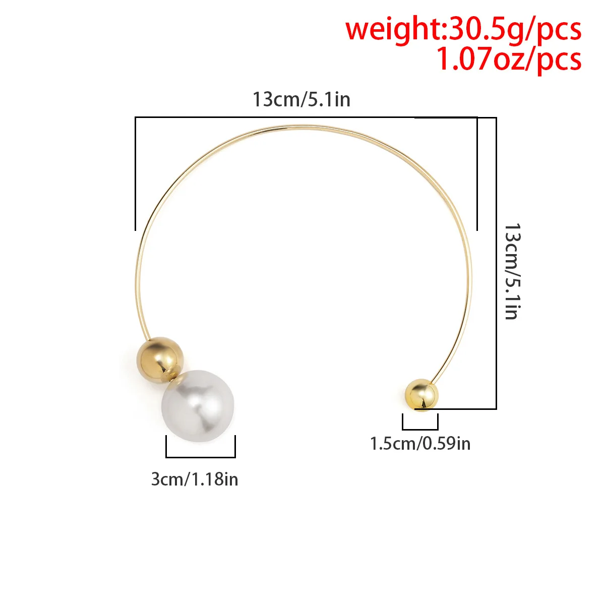 DIEZI Fashion Imitation Pearl Torques For Women Elegant Gold Silver Color Metal Choker Statement Chain Necklace New Jewelry