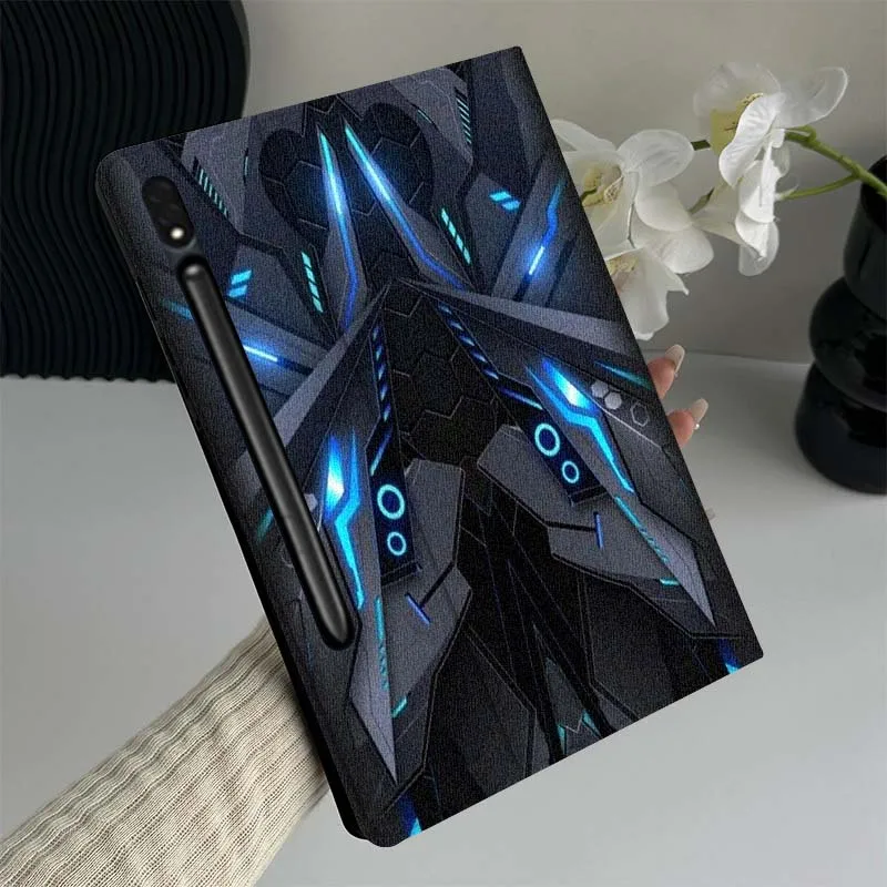 

Machinery Luxury Cool Pattern For Samsung Galaxy Tab S10 S9 S8 S7 Lite FE Plus Scratch resistant Pen Tray Tablet Case Gift