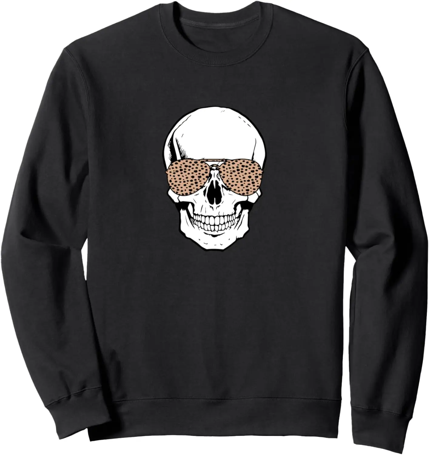 

Skull with Cheetah Print Sunglasses, Leopard Skull, Skull Sweatshirt