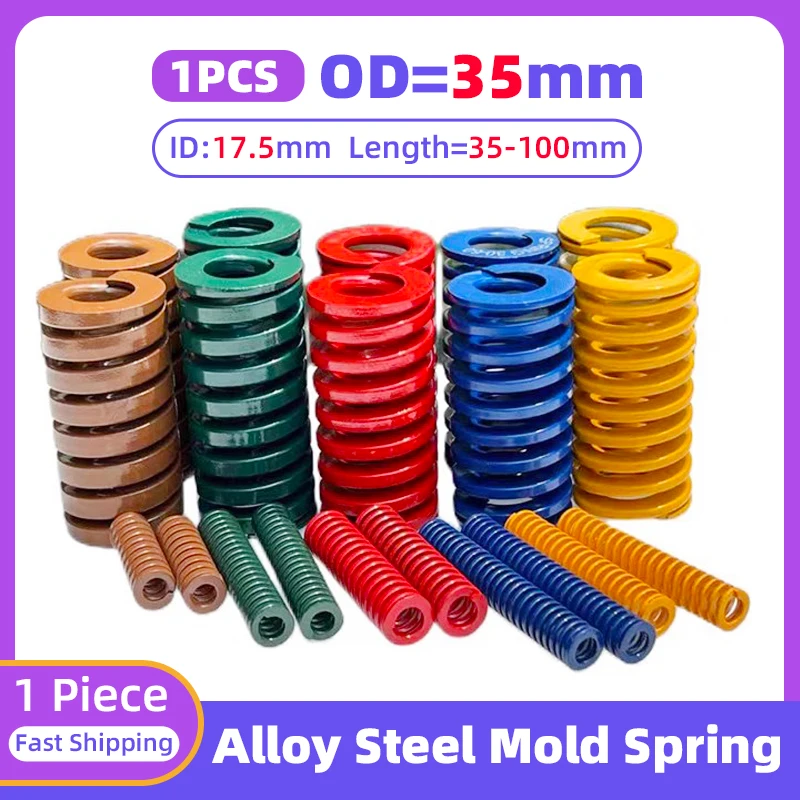 

Creamily 1Pcs Mould Die Spring Spiral Stamping Compression Springs Outer Diameter 35mm Inner Diameter 17.5mm Length=35-100mm