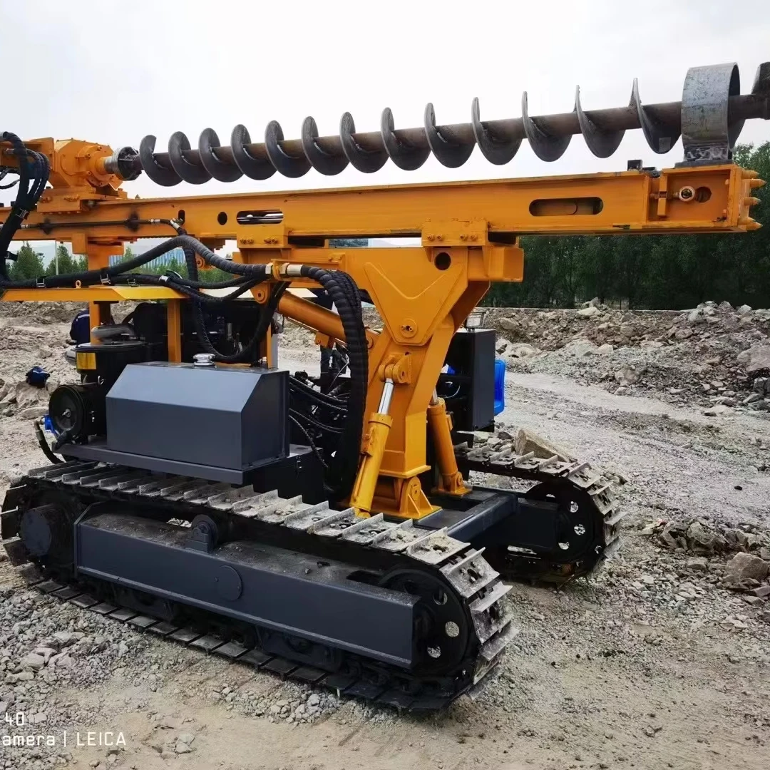 High Quality FY Brand Mini Pile Driver Hydraulic PV Solar Drilling Rig Gear Pump Bearing Engine Core 53kw 3500mm Drilling Depth