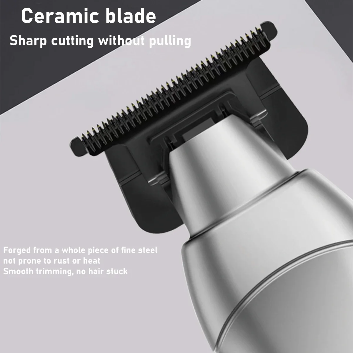 Professional Men's Hair Clipper DLC T-Blade Full Metal with Base Charger Zero Gapped Low Noise Hair Trimmer Finishing Machine image 5