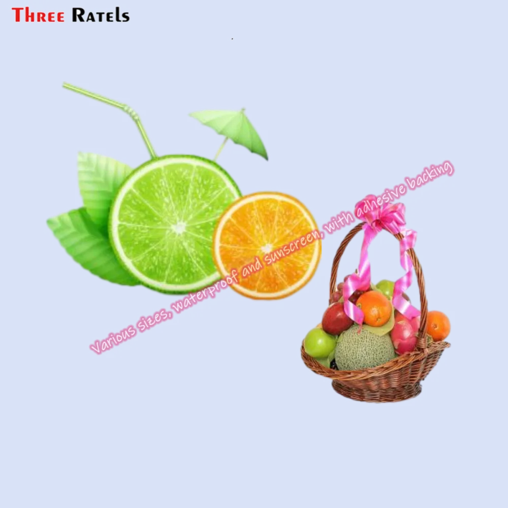 Three Ratels M863 Delicious Fruit Combination Stickers and Decals Wall Art Stickers Home Decoration  Waterproof Decals Deco