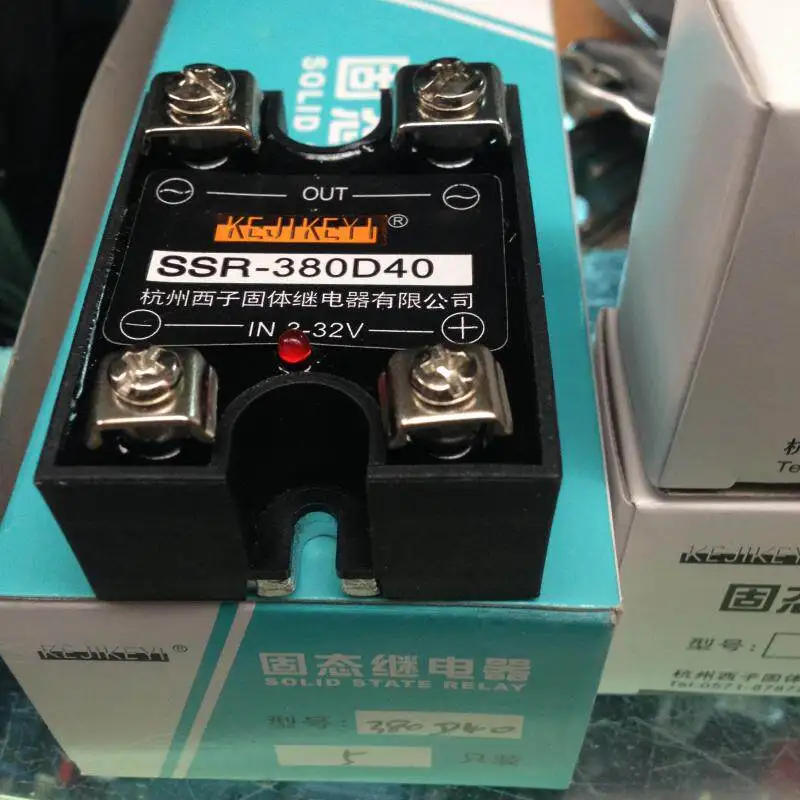 KEJIKEYI SSR-380D40 Solid State Relay 40A Solid State Input IN3-32V，1PCS
