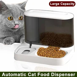 Large Capacity Automatic Cat Food Dispenser Drinking Water Bowl Pet Supplies Wet and Dry Separation Dog Food Container Dispenser