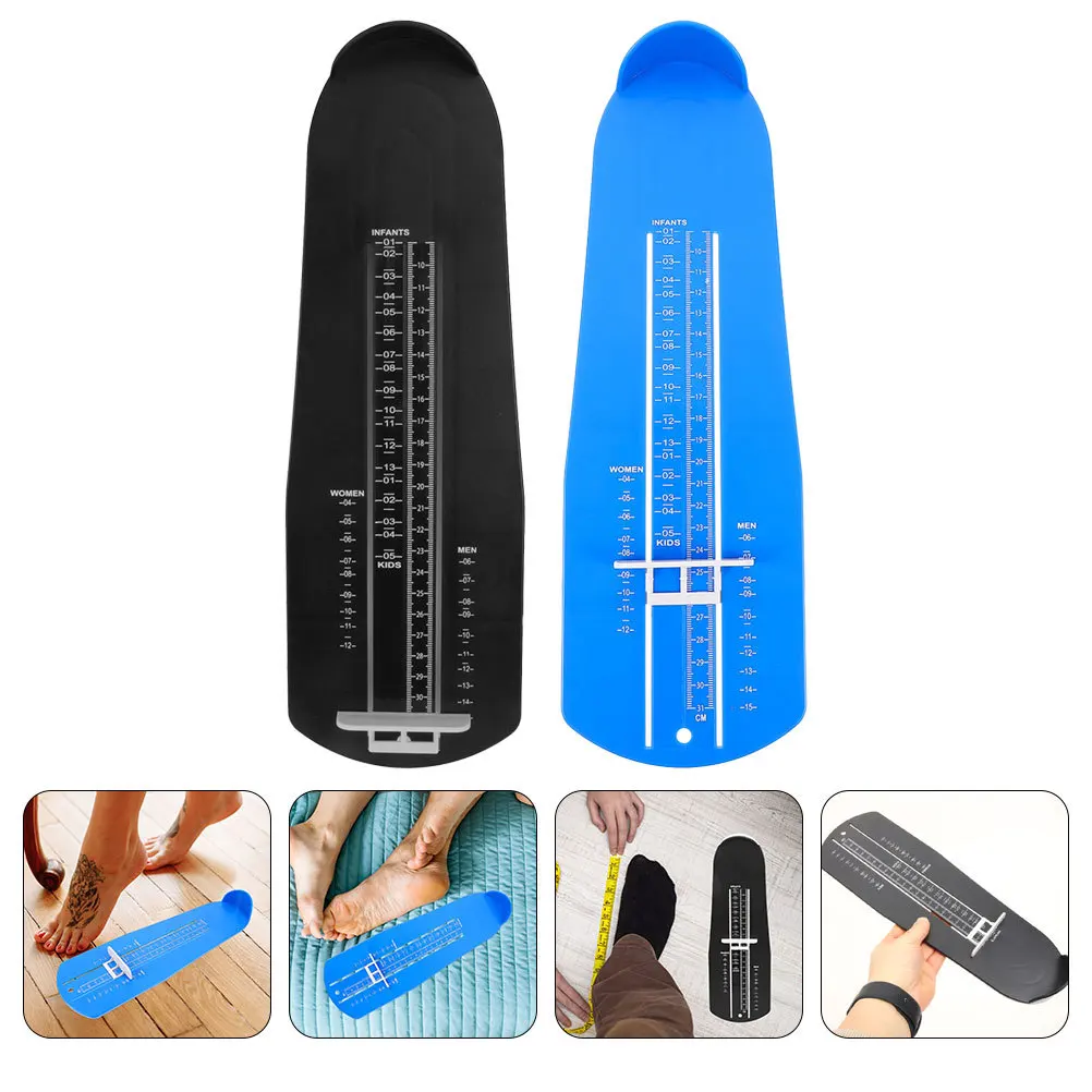 2Pcs Foot Measurement Device Adult Shoe Size Measurer Accurate Foot Measurer Shoe Sizer Measuring Tool Measurement Ruler