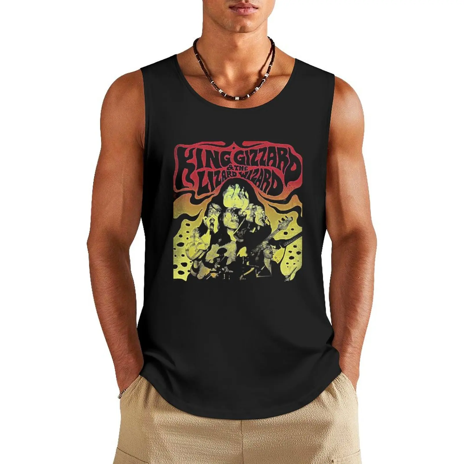 

King Gizzard and the Lizard Wizard Tank Top gym clothes for man Muscle fit T-shirt for fitness t-shirt Men's