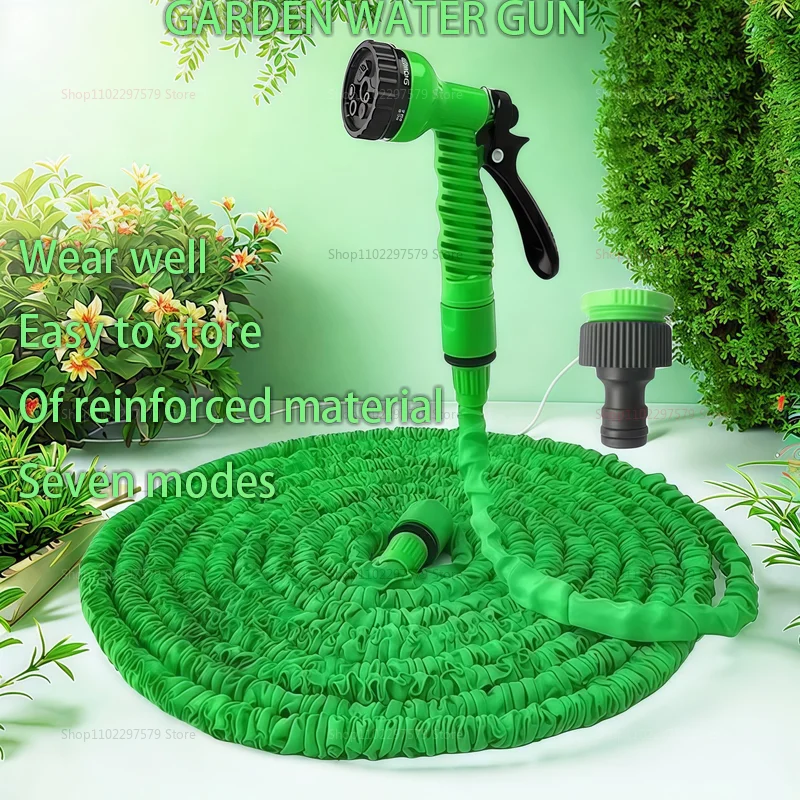 Manguera mágica expandible, 7 funciones de pulverización de agua, alta presión, lavado de coches, riego de jardín, pistola de agua, manguera Flexible para patio de césped doméstico