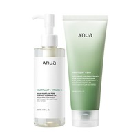ANUA Facial Dual Cleanser Duo Heart Leaf Pore Control Cleansing Oil Blackhead Remover Facial Care