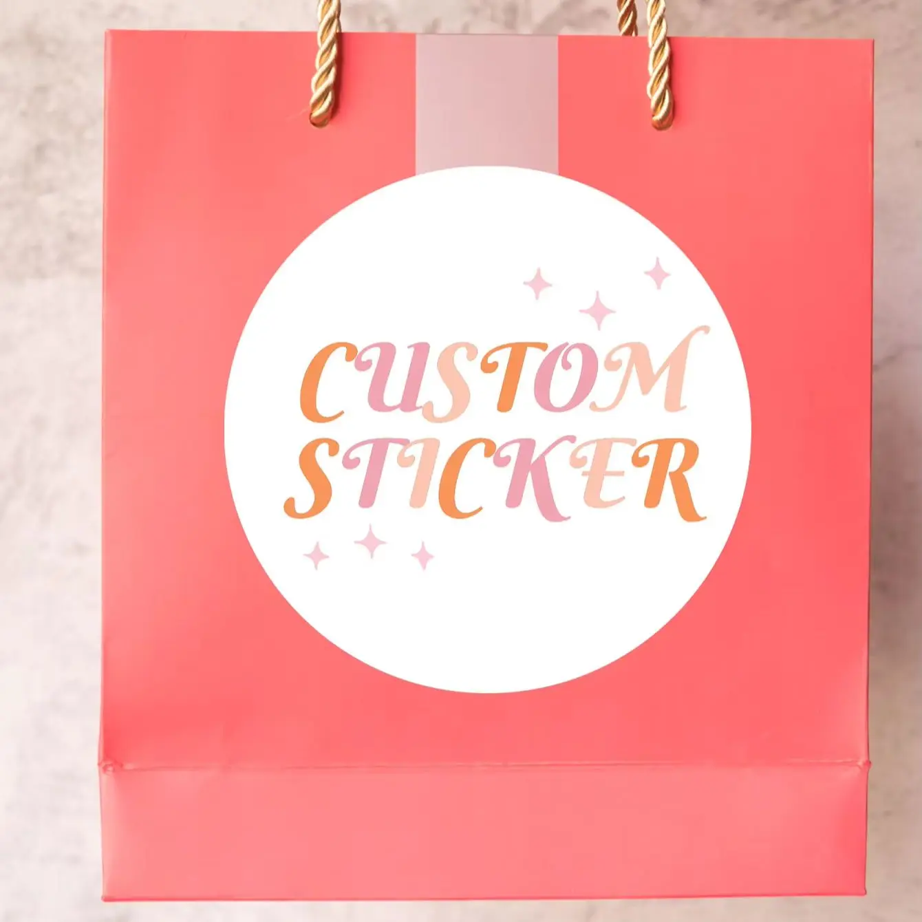 1/50/100pcs Custom Stickers,Personalized Round Labels with Image&Text for Friends, Handmade Craft Tags,Treat Bag Markers
