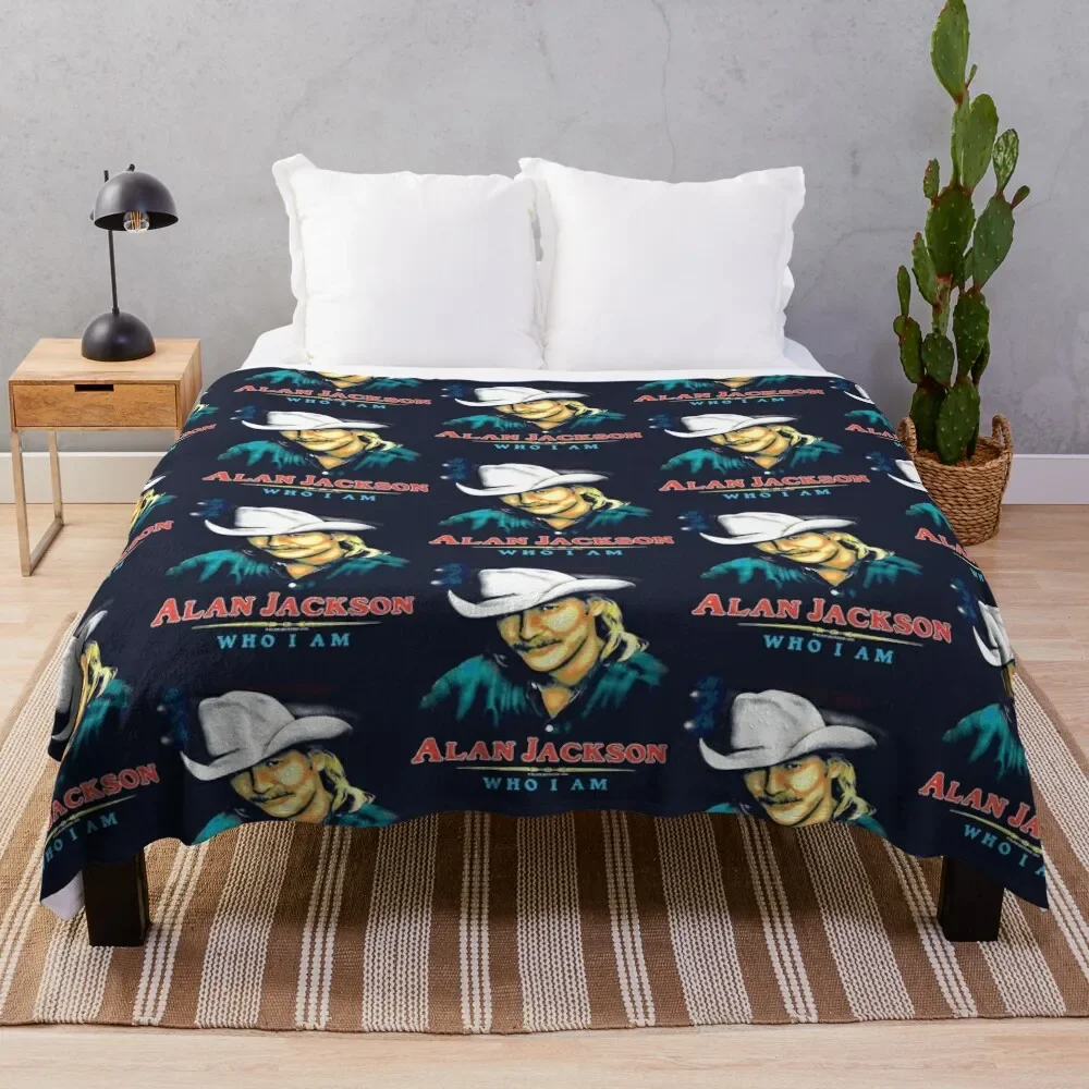 

Vintage 90s 1994 94 Alan Jackson Who I Am single Throw Blanket Breathable Lightweight Blanket for Adults Kids