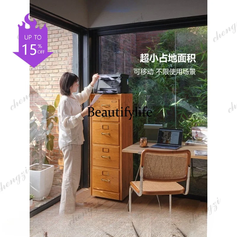 03 Medieval Retro Mobile Multi-Drawer Cabinet File Jewelry Storage Locker