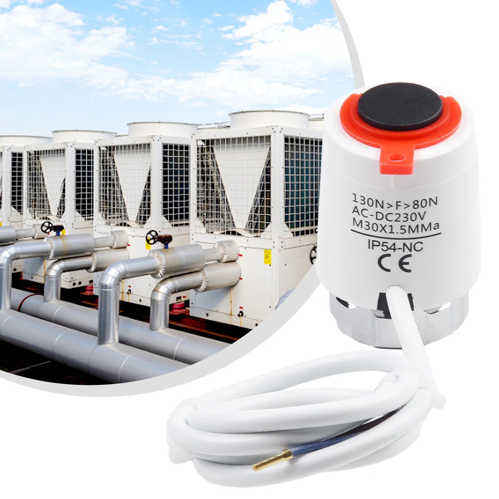 Cabezal de válvula de actuador térmico eléctrico Compatible con Control programable para sistema de calefacción de suelo Rendimiento estable