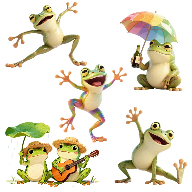 Three Ratels CD62 happy frog Cartoon Wall Stickers for Home Decoration IPAD decals